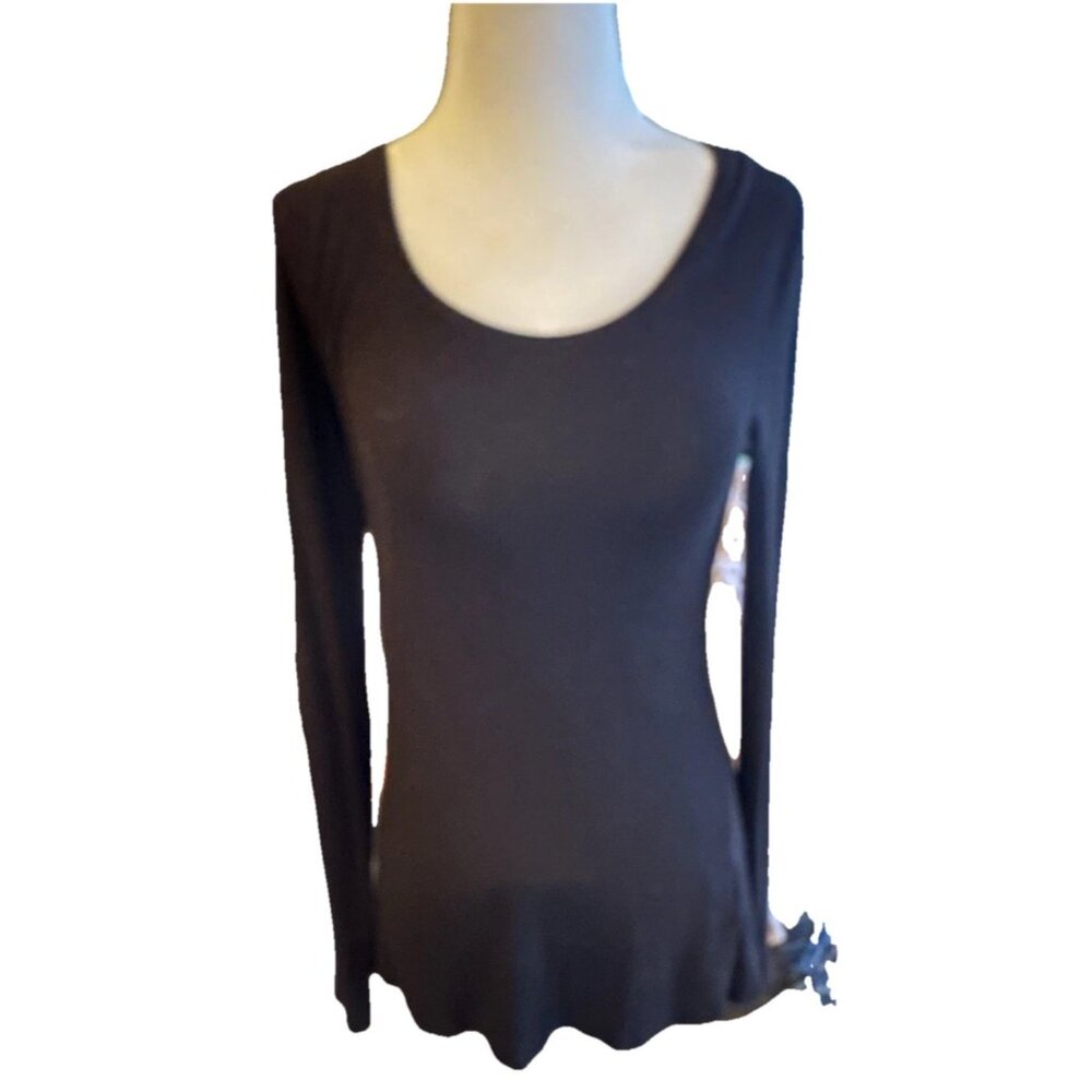 Eileen Fisher Italian Yarn Tunic Top Women's Size XS Dark Brown